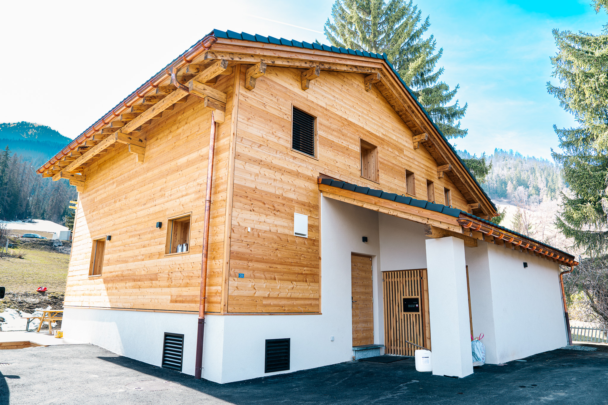 Sablage et rénovation chalet bois