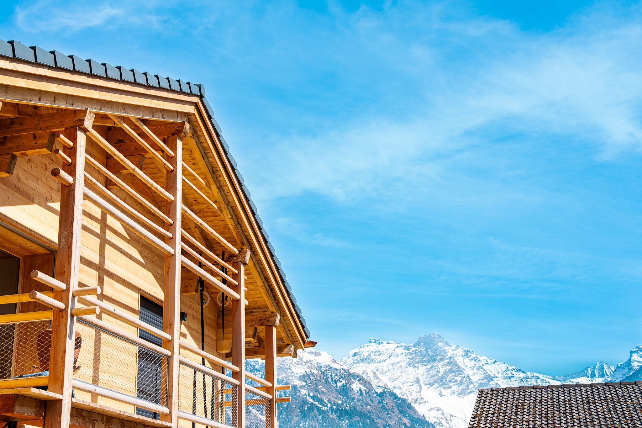 Charpente neuve avec balcon
