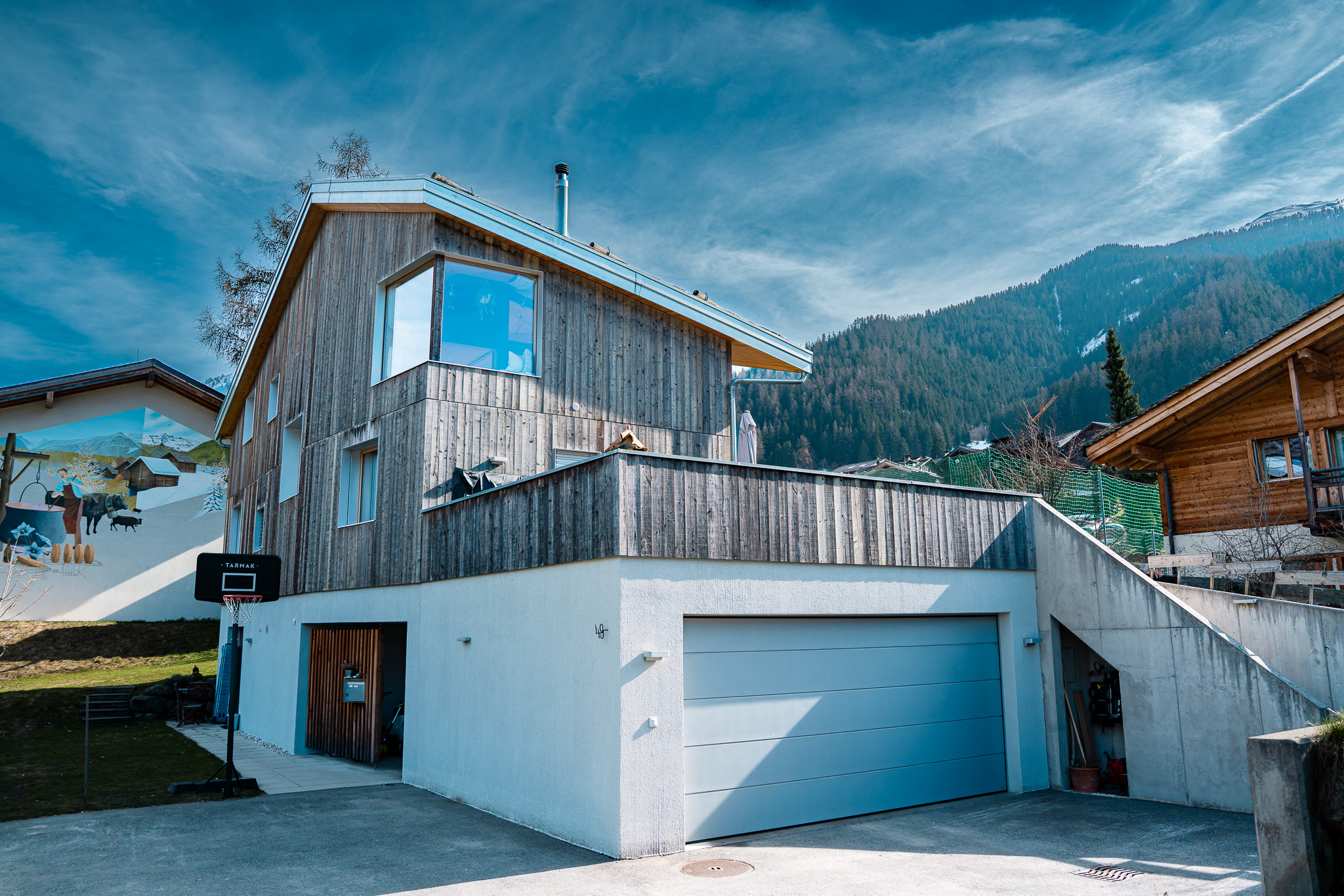 Maison contemporaine bardage gris