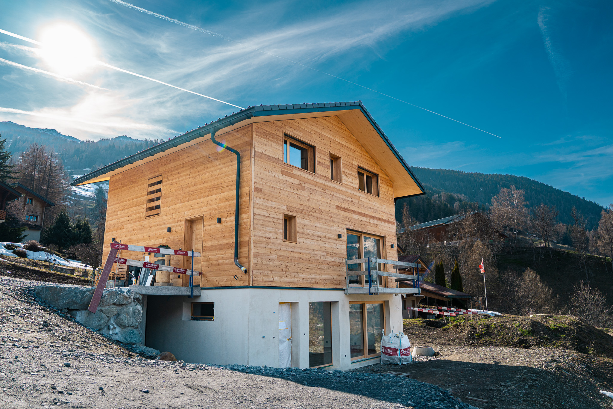 Chantier chalet neuf en cours